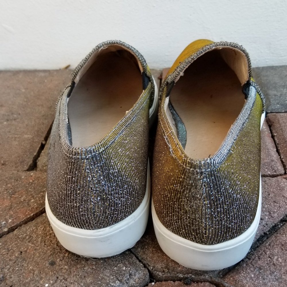 J/Slides Nyc Gold/Silver Size 7.5 - image 5